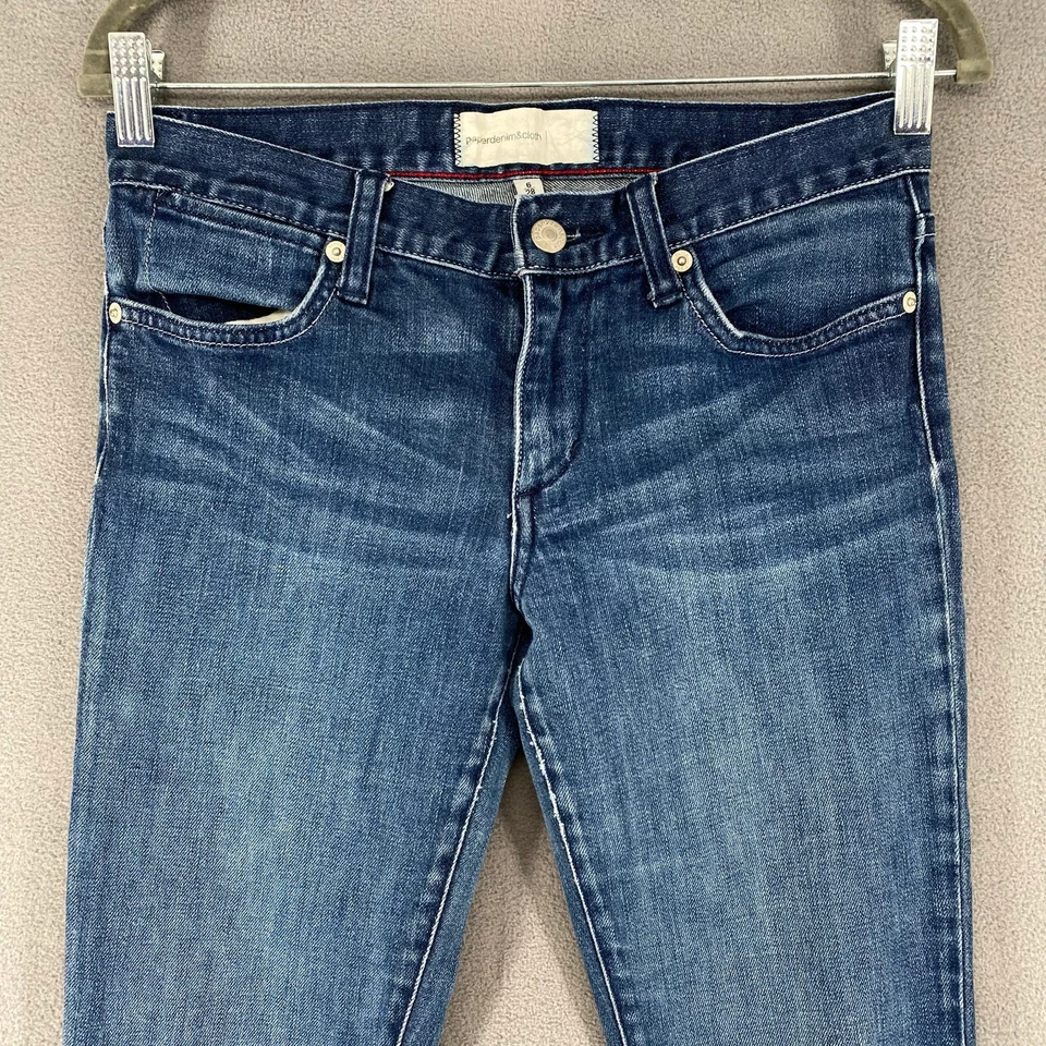 De Colección 00s Y2K Papel Denim Paño Naomi Bootcut Acampanado Tiro Bajo Jean 6/28 Azul Foto 3 de 4