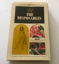 Vintage Paper Bikini 1960s Mod MCM disposable Dead stock In Original Box Rare