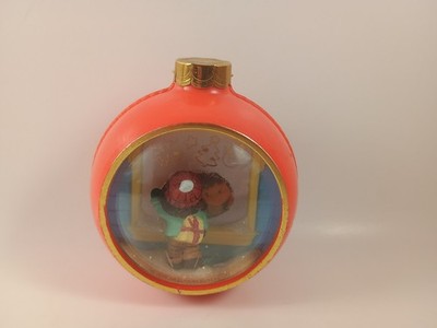 1984 Holiday Friendship Peek Thru Hallmark Ornament 3D Diorama Girl Window Bulb