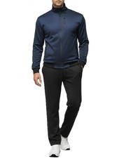 Men's Athletic Full Zip Tracksuit Set Fashion Workout Sweatsuit Track Long Sl...