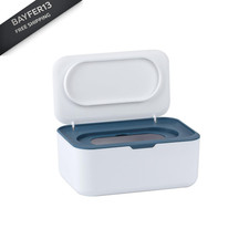 Baby Wipes Dispenser, Wipe Holder for Adult, Keeps Wet Tissue Blue