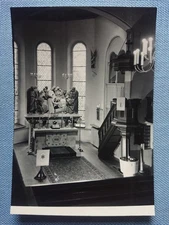 Old Postcard Church Pulpit Altar Last Supper Da Vinci