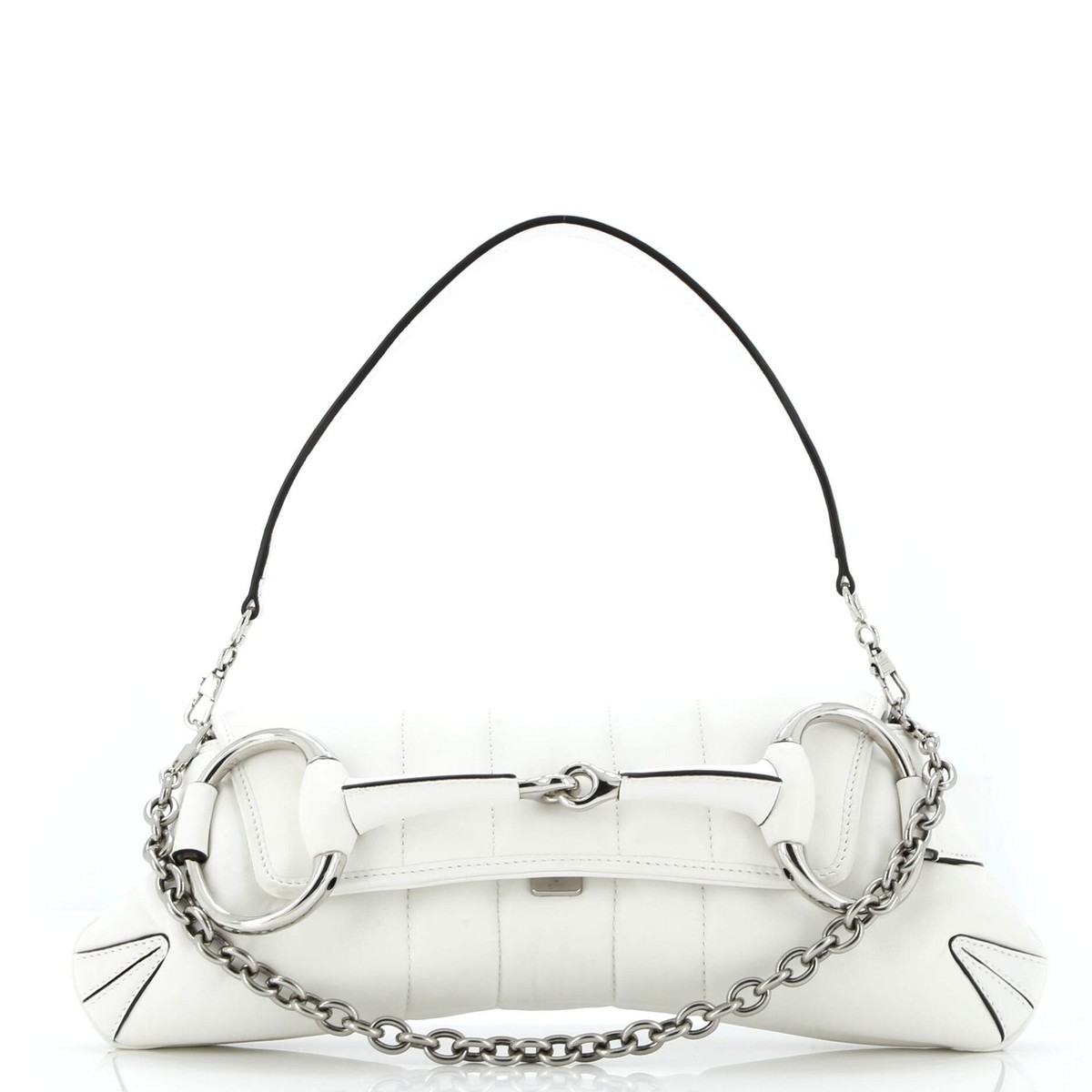 Gucci Horsebit Chain Shoulder Bag Vertical Quilted Leather Medium