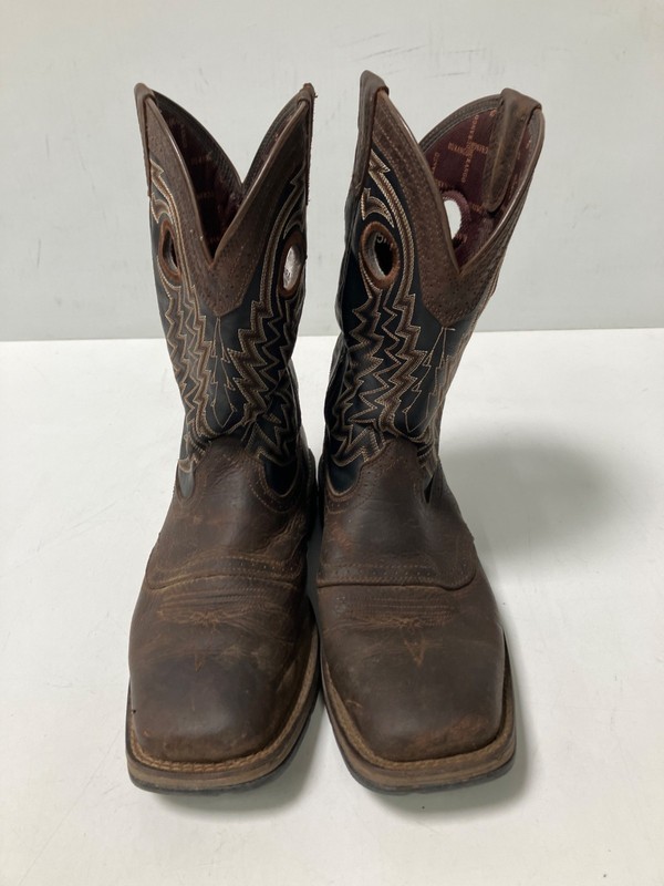 Durango Men's Rebel Brown & Black Wide Square Toe Cowboy Boots 9.5M