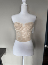 Backless by Young Smoothie Vintage Nude Lace Corset 34B