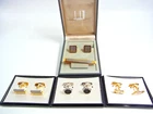 Dunhill & Yves Saint Laurent YSL Logo Cufflinks Tie Clip 4 Set Mint & EX