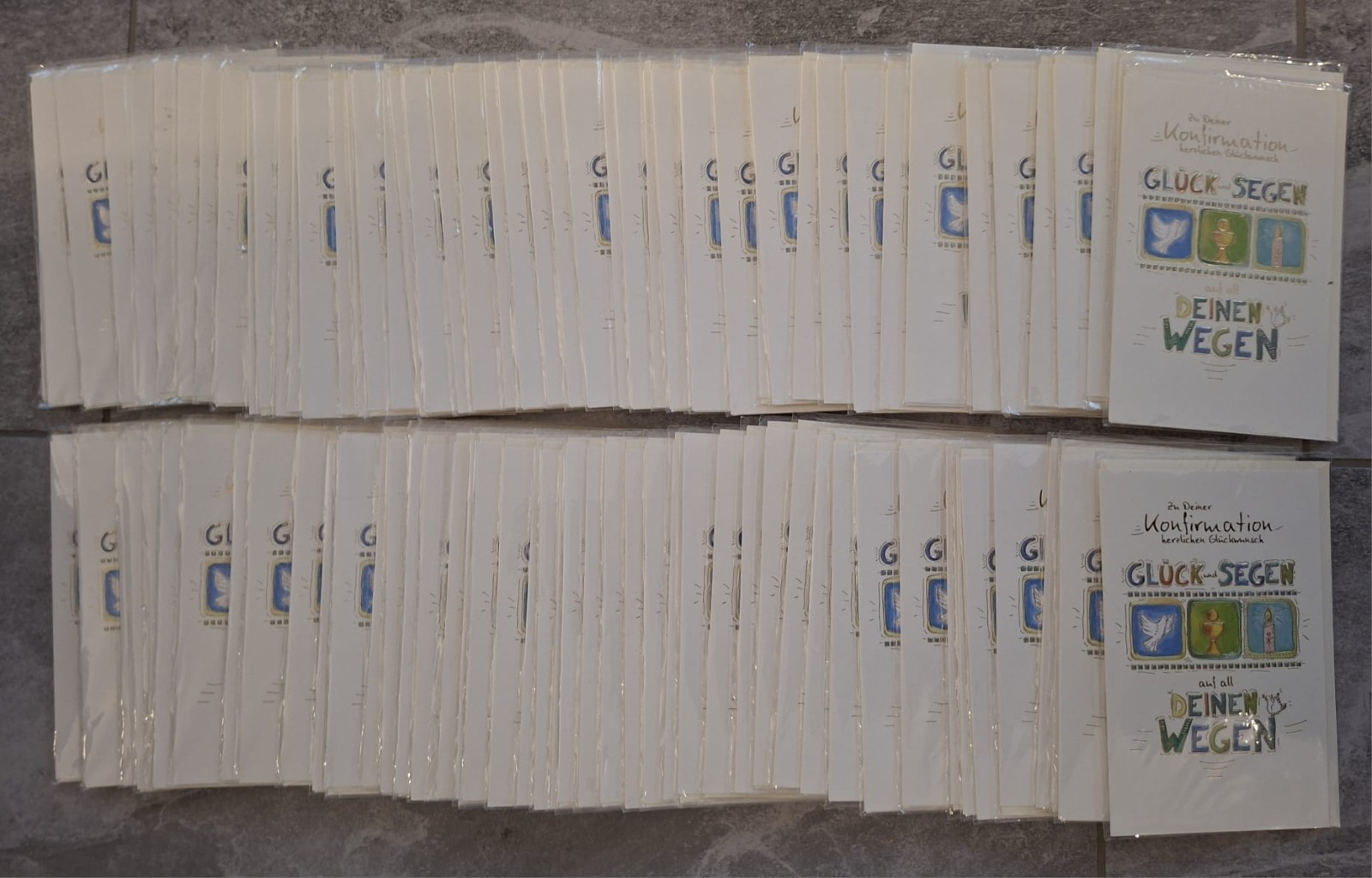 Konfirmationskarten 100 Stück sortenrein – Großhandel Konvolut – UVP 249€
