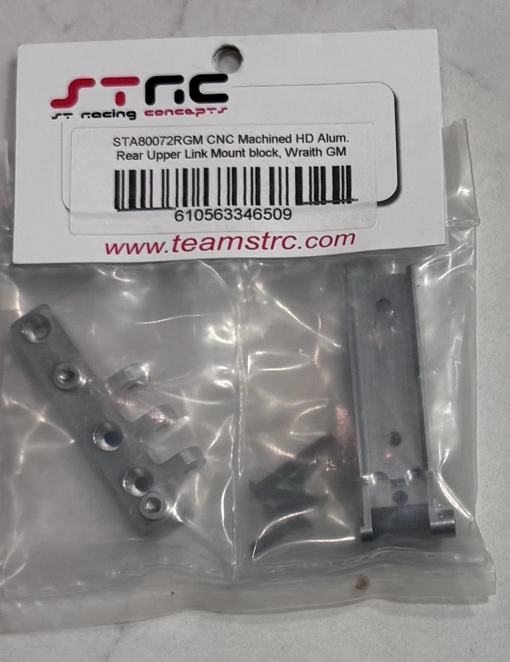 STRC Alum Rear Upper Link Servo Mount Block GunMetal - Axial Wraith STA80072RGM - Image 2 of 3
