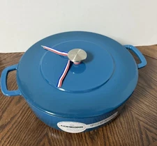 Combekk Holland Dutch Oven Blue 28cm 11” 5.6 Quart Enameled Cast Iron New w/ Lid