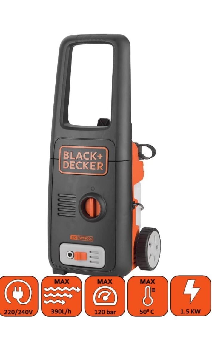 BLACK+DECKER BXPW1500E 1500W High Pressure Washer - Black for sale 