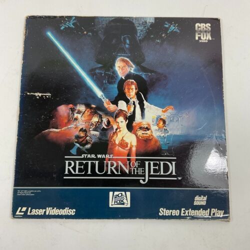 1983 Gwiezdne wojny Powrót Jedi Laserdisc Laser Videodisc Vintage CBS Fox EP - Zdjęcie 1 z 2