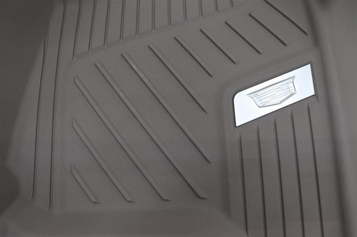 OEM 2015-2020 Cadillac Escalade/ESV Frt All Weather Mats w/logo Dune GM 84203728 - Picture 3 of 3