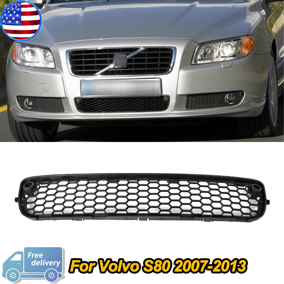 Volvo S80 2007-2013 OEM Style Front Bumper Lower Grille Replacement