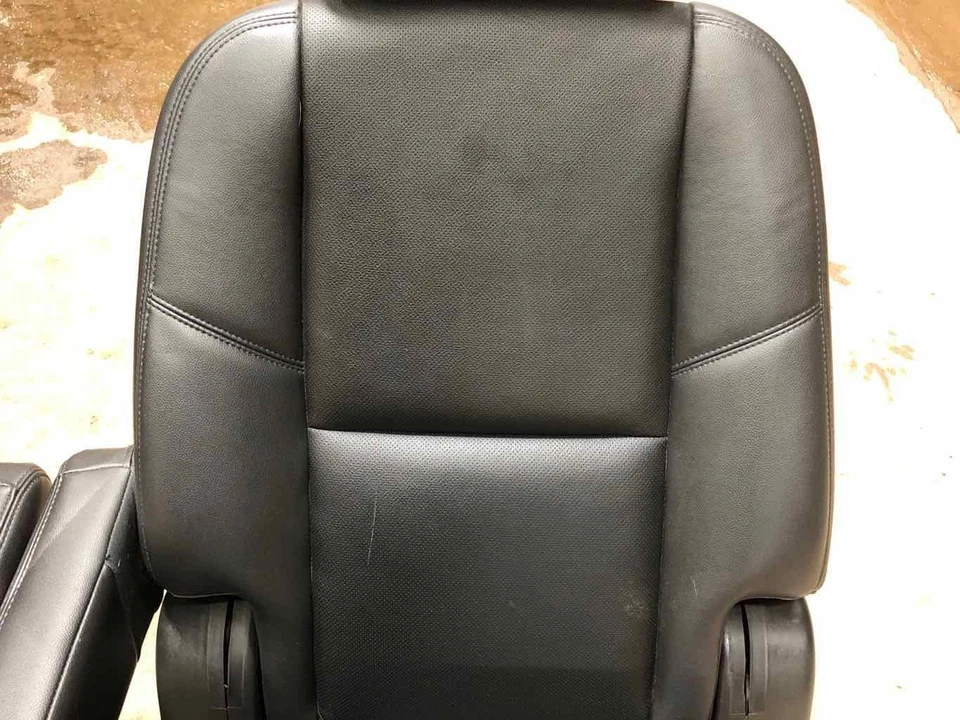 Chevy Tahoe 2007-2014 segunda fila cuero negro hombre plegable calefacción silla capitán asientos Foto 4 de 4