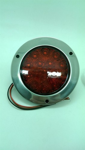 16LED Round Turn Signal Lamp Reverse Stop Rear Tail Light Truck Trailer RV Brake - Picture 4 of 10
