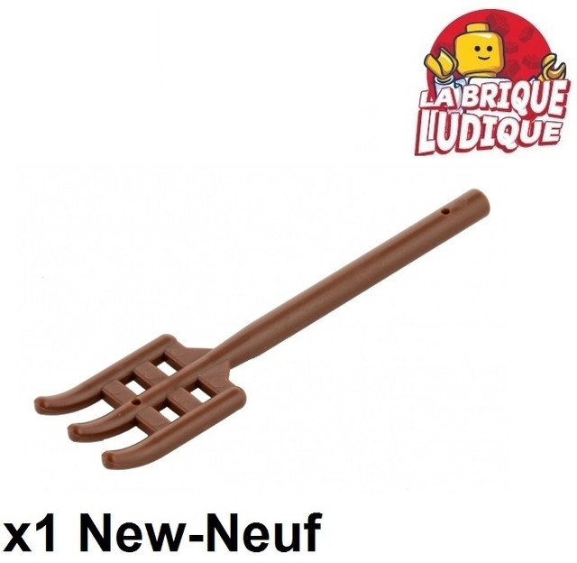 LEGO Forke letame Forchetta Forcone Marrone 95345 Pitchfork Reddish Brown-NUOVO//NEW