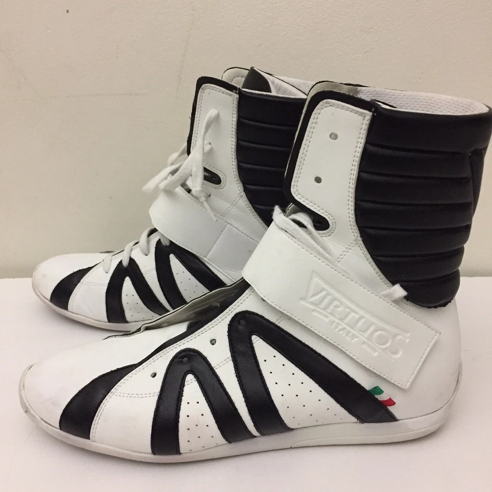 Virtuos Oriente Boxing Shoes Boots Men’s Size US 8 Eur 41 Black White Lace Up - Image 2 of 4