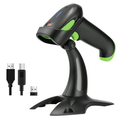 Tera Pro 1D 2D QR Wireless Barcode Scanner QR Reader mit Ständer, Bluetooth