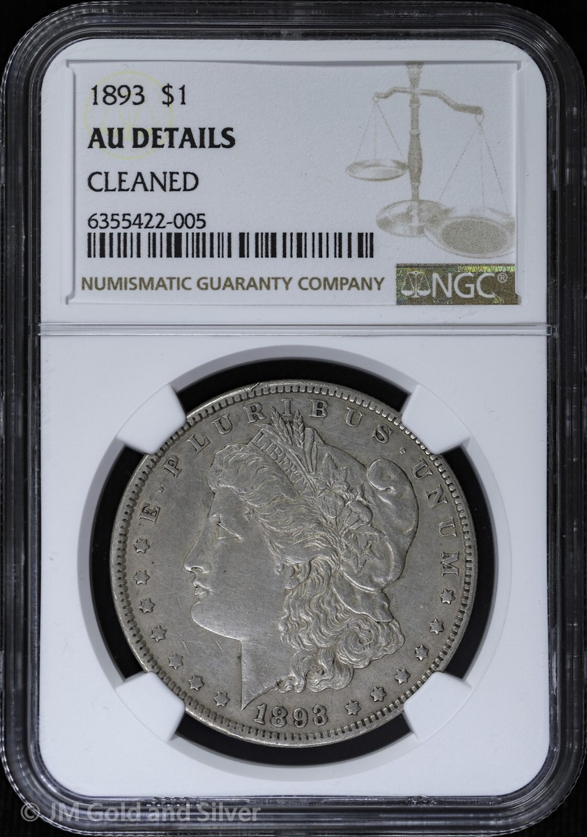 1893-P $1 Morgan Silver Dollar NGC AU Details | eBay
