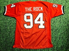 Retro The Rock D.Johnson 94 Football Jersey The Baller Stitched Miami Movie