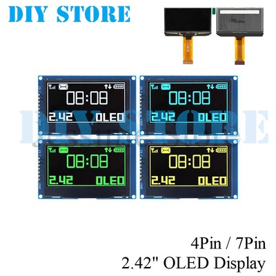Display OLED 2,42 Pollici - Risoluzione 128x64, SPI/I2C, Compatibile Con Raspberry Pi E Arduino, Chip SSD1309 - Foto 4