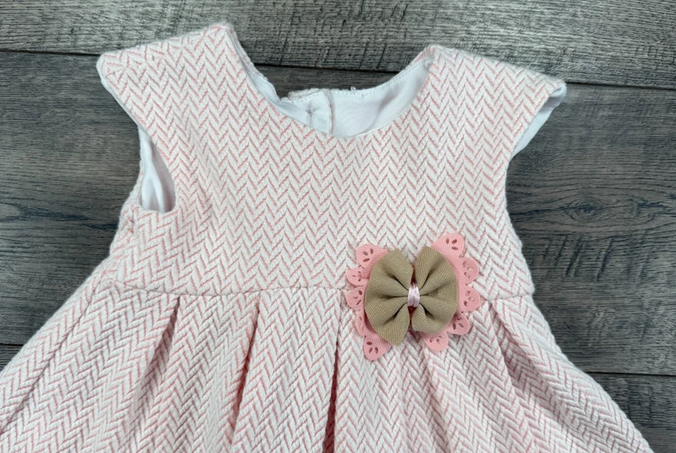 Baby Girl одежды Marmellata 3-6 месяцев розовый плиссированные платье - Изображение 2 из 3