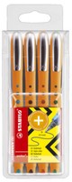 Stabilo Tintenroller Tintenschreiber Worker+ Medium 0,5 Mm Etui Mit 4 Stiften