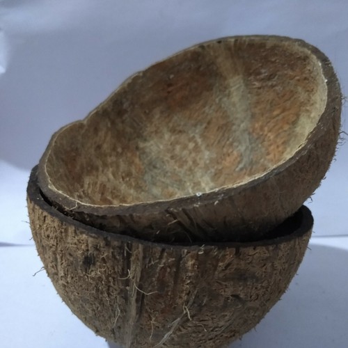 Coconut Shell Reusable Cups two Pieces 100% Natural Eco Friendly,Ceylon homemade - Picture 9 of 10