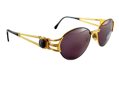 NEW VINTAGE FENDI SL7037 OVAL SLEEK GOLD & TORTOISE 1990 ITALY