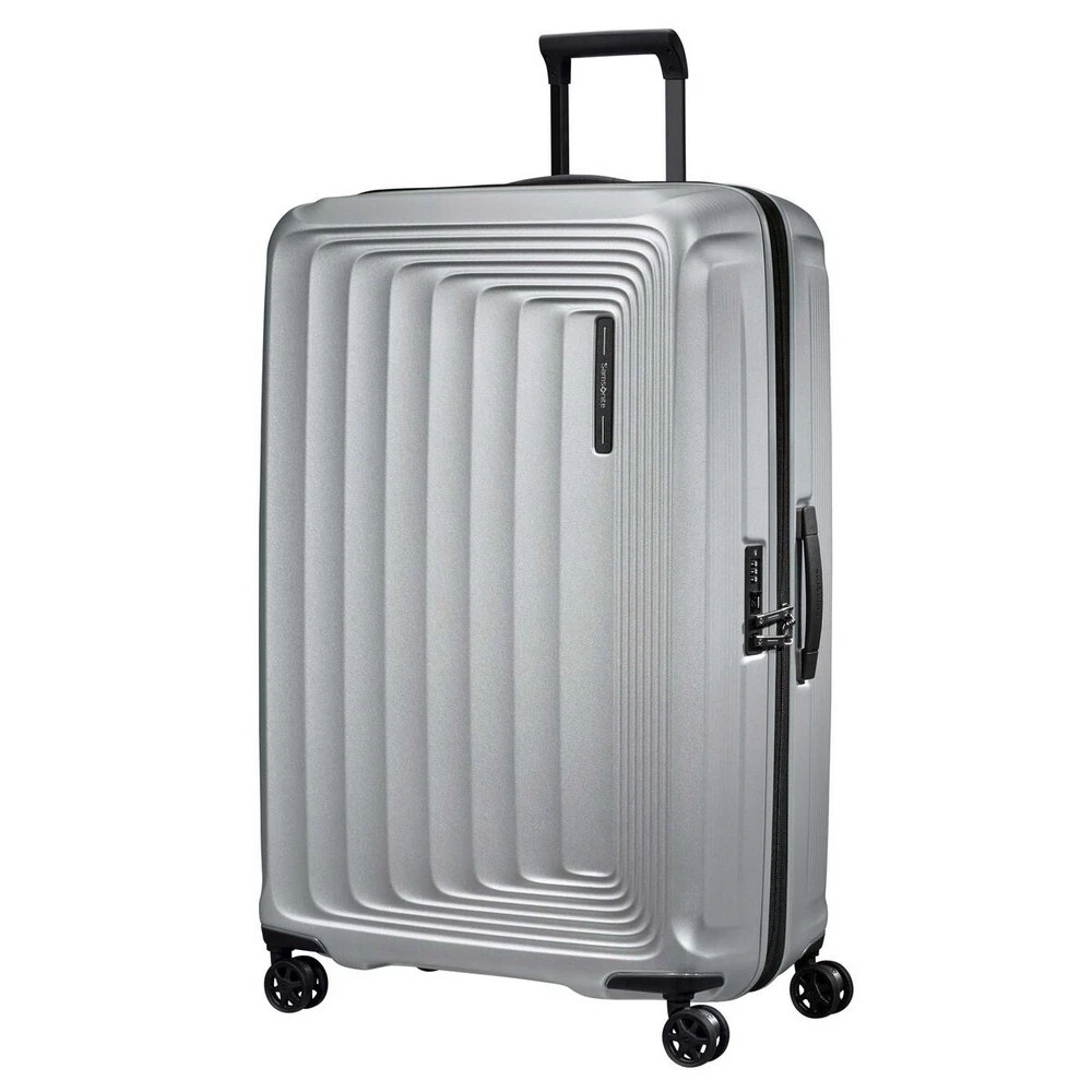 NEW Samsonite Nuon Expandable Spinner Case Matte Silver 81cm | eBay