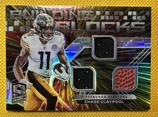 Chase Claypool 2020 RC Spectra Triple Relic Hyper Prizm /75 Building Blocks