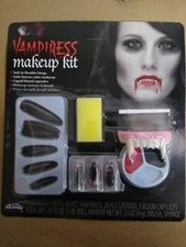Female Vampire Dracula Makeup Kit Face Paint & Stage Makeup with false teeth New