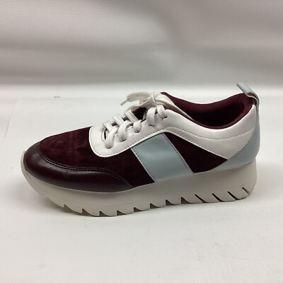 サラ.•☆.• Zara Trafaluc Shoes Women's Burgundy/Gray Lace Up Sneakers