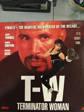 TERMINATOR WOMAN.LASERDISC LD.MARTIAL ARTS ACTION.QISSI.TRIMBLE.SHEPARD.RARE.