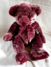 Purple Russ Berrie Boysenberry 9" Sitting Teddy Bear Winter Valentine Decor