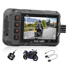 Motorcycle Dash Cam Front and Rear, 1080P Dash Cam for Motorcycle, Built in