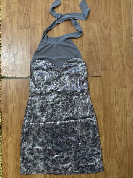 Women & Other Stories Dress Silver Polyester 38 /