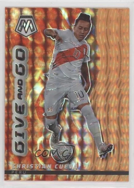 2021 Mosaic FIFA Road to World Cup Fluorescent Orange Prizm Christian Cueva #30