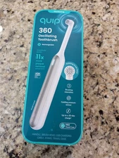 Quip 360 Oscillating Electric Toothbrush Rechargeable Silver Cloud