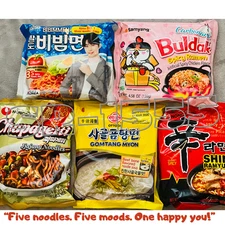 5 Packs - Korean Ramen Variety Box