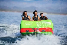 Towable Tube for Boat 1-3 Person Inflatable Raft w/ Rope Pump 510 lb Cap