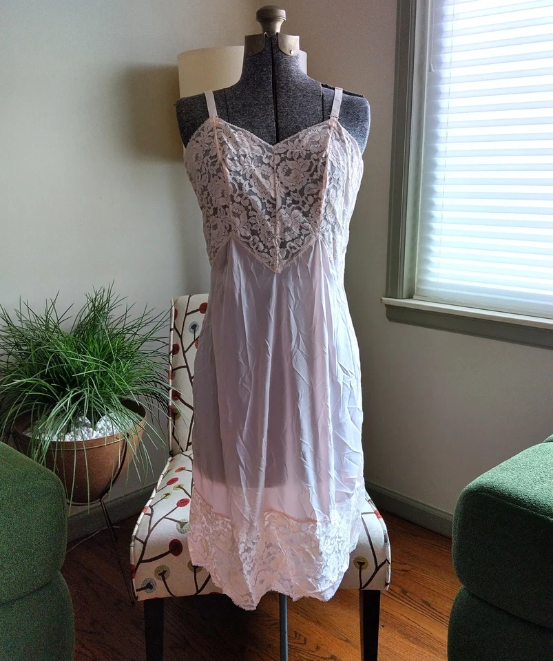 Aristocraft de Superior años 50 sin cordones completos - encaje de nailon rosa pálido - talla 38 Foto 3 de 4