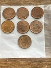 US Indian Cent Lot 7 Coins Penny Nice 1893 1899 1900 1902 1903 1905 1908