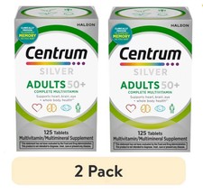 2pk Centrum Silver Adults 50 Plus Multivitamin With Vitamin C, D E, 125 Count