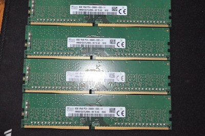 Lot of 4 Hynix DDR4 PC4-2666V 8GB ECC Memory 32GB Total