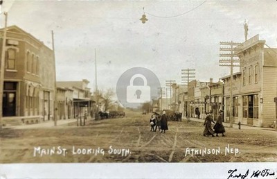 Atkinson NE Nebraska Main Street Scene c1908 Stores RPPC Photo Postcard COPY