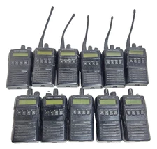 LOT OF 11 - VERTEX STANDARD RADIOS EVX-534-G7-5 SOLD AS IS /NO POWER /DAMAGED