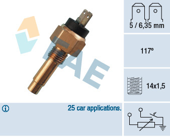 FAE 34160 Sensor, Kühlmitteltemperatur für BMW - Bild 1 von 1