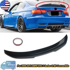 PSM Style Rear Trunk Spoiler Wing For BMW 3 Series E93 M3 2007-2013 Glossy Black