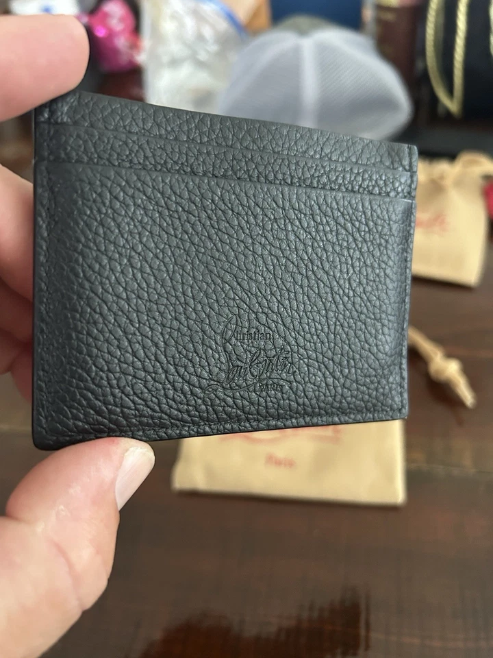 Christian Louboutin Quíos Cartera Pico Estuche para Tarjetas Estampado Animal con Bolsa para el Polvo. C2 Foto 3 de 4